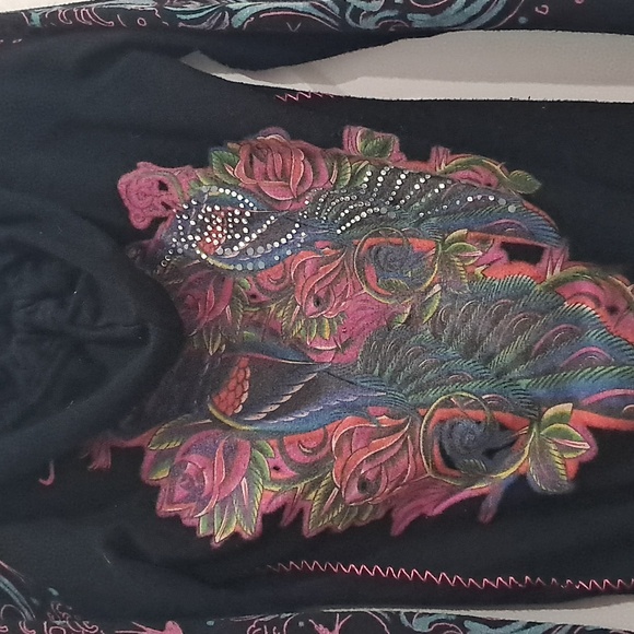 Black & pink ED HARDY HOODIE - Picture 8 of 9